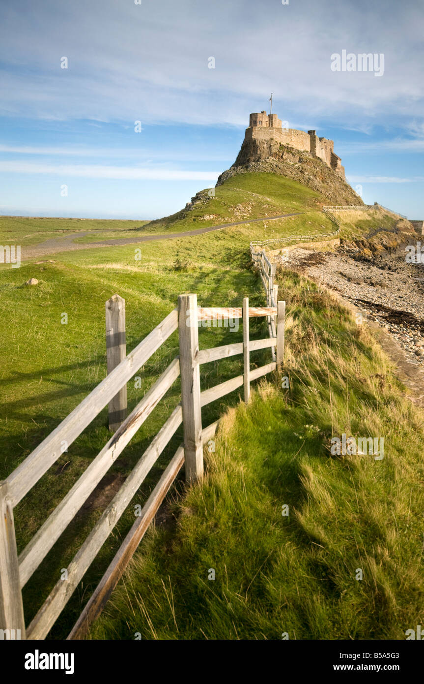 Lindisfarne Castle on Holy Island, Northumberland Stock Photo Alamy