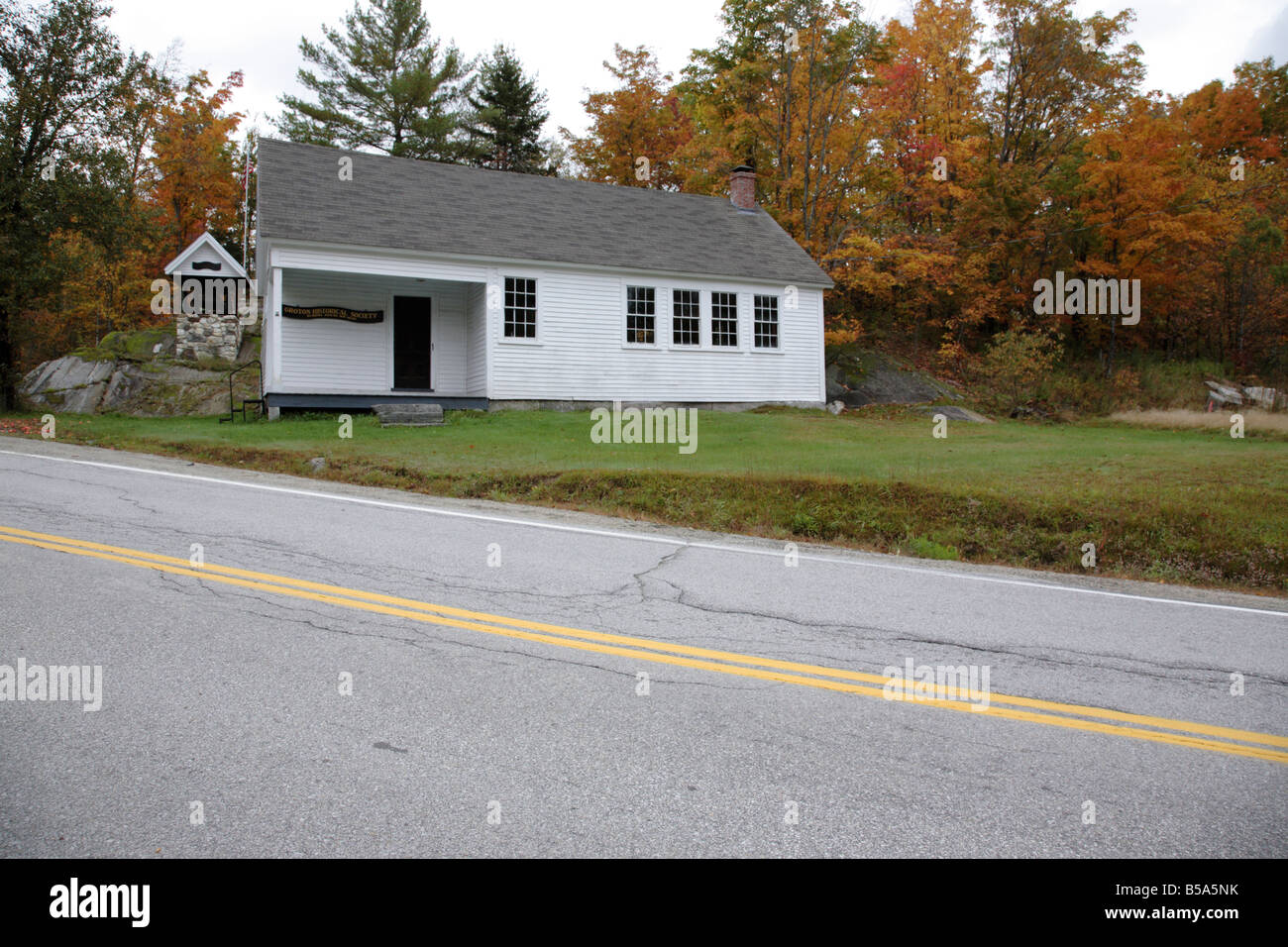 Groton School House in Groton New Hampshire USA which is part of scenic