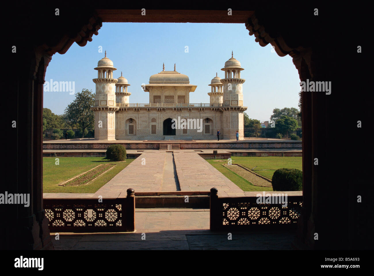 Itimad ud Daulah s tomb built by Nur Jehan wife of Jehangir in 1622 AD Agra Uttar Pradesh state India Asia Stock Photo
