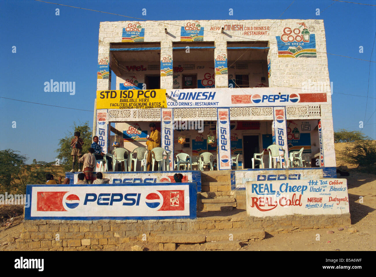 Cafe Jaisalmer Rajasthan state India Asia Stock Photo Alamy