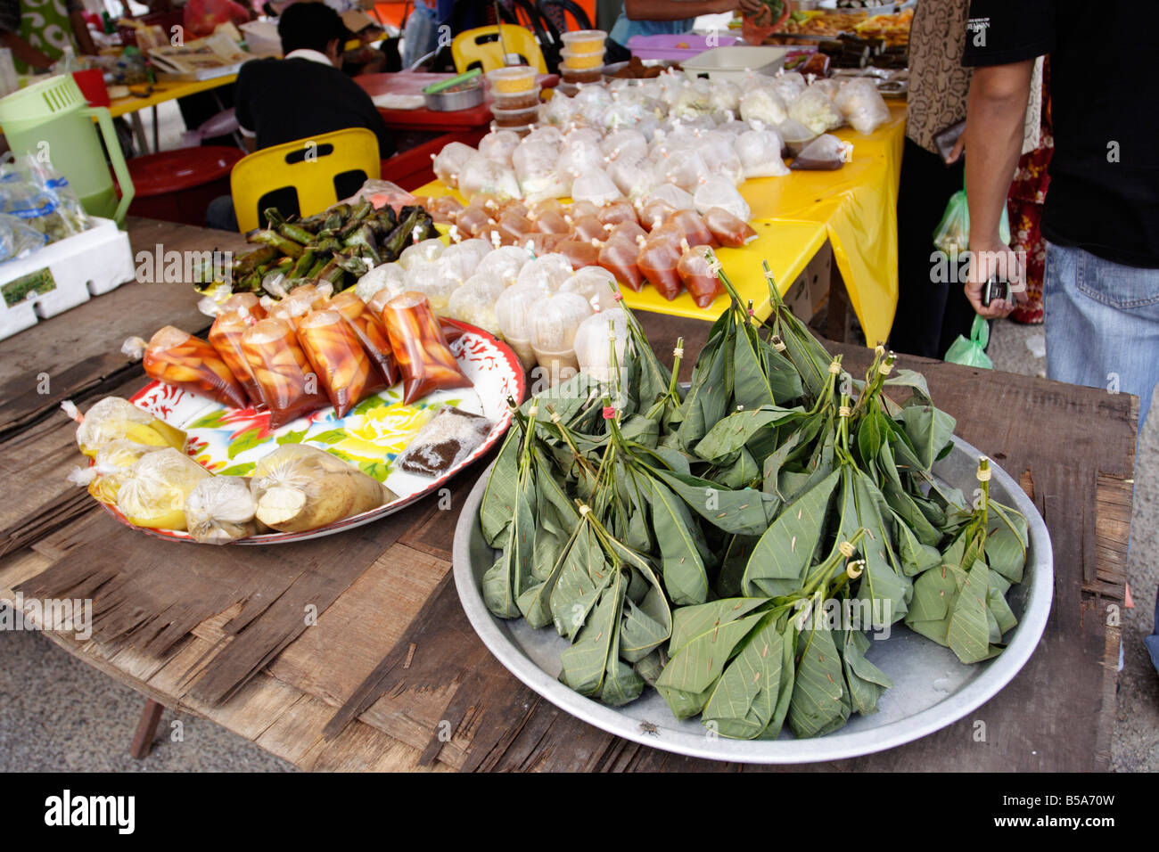 Traditional Malay food on sale during the month of Ramadan in