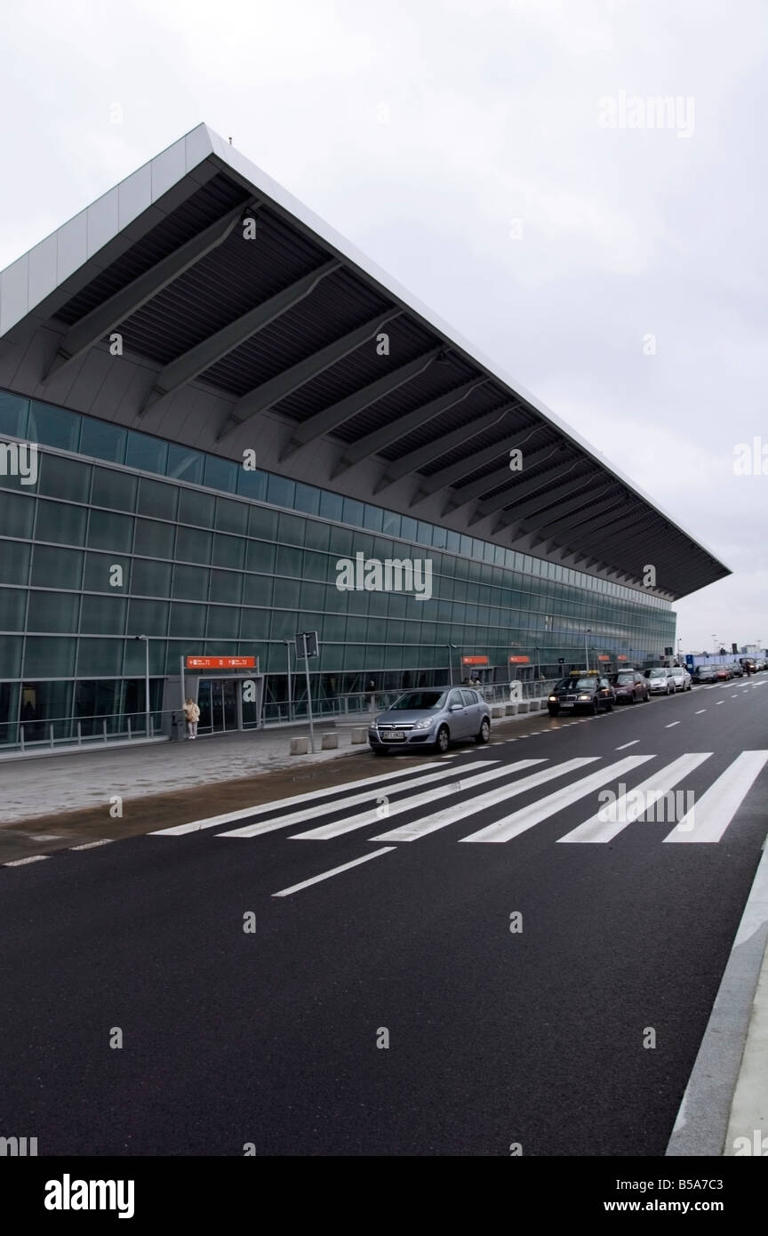 The new Terminal 2, T2 at at Frederic Chopin International Okęcie Airport, portrait, Warsaw,  Poland, Europe, EU Stock Photo