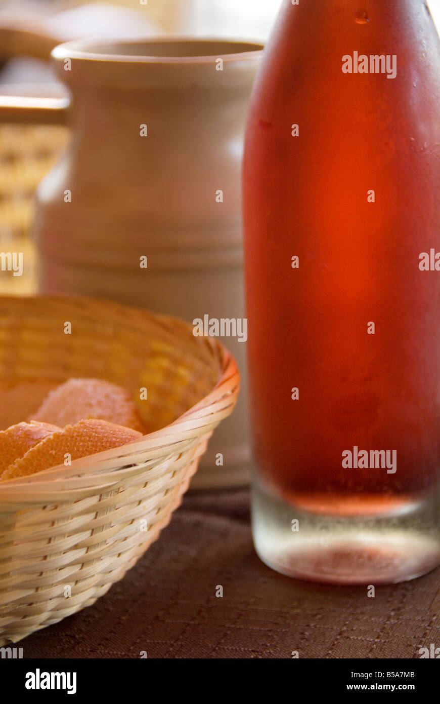 Wine, Bread and Water Stock Photo Alamy