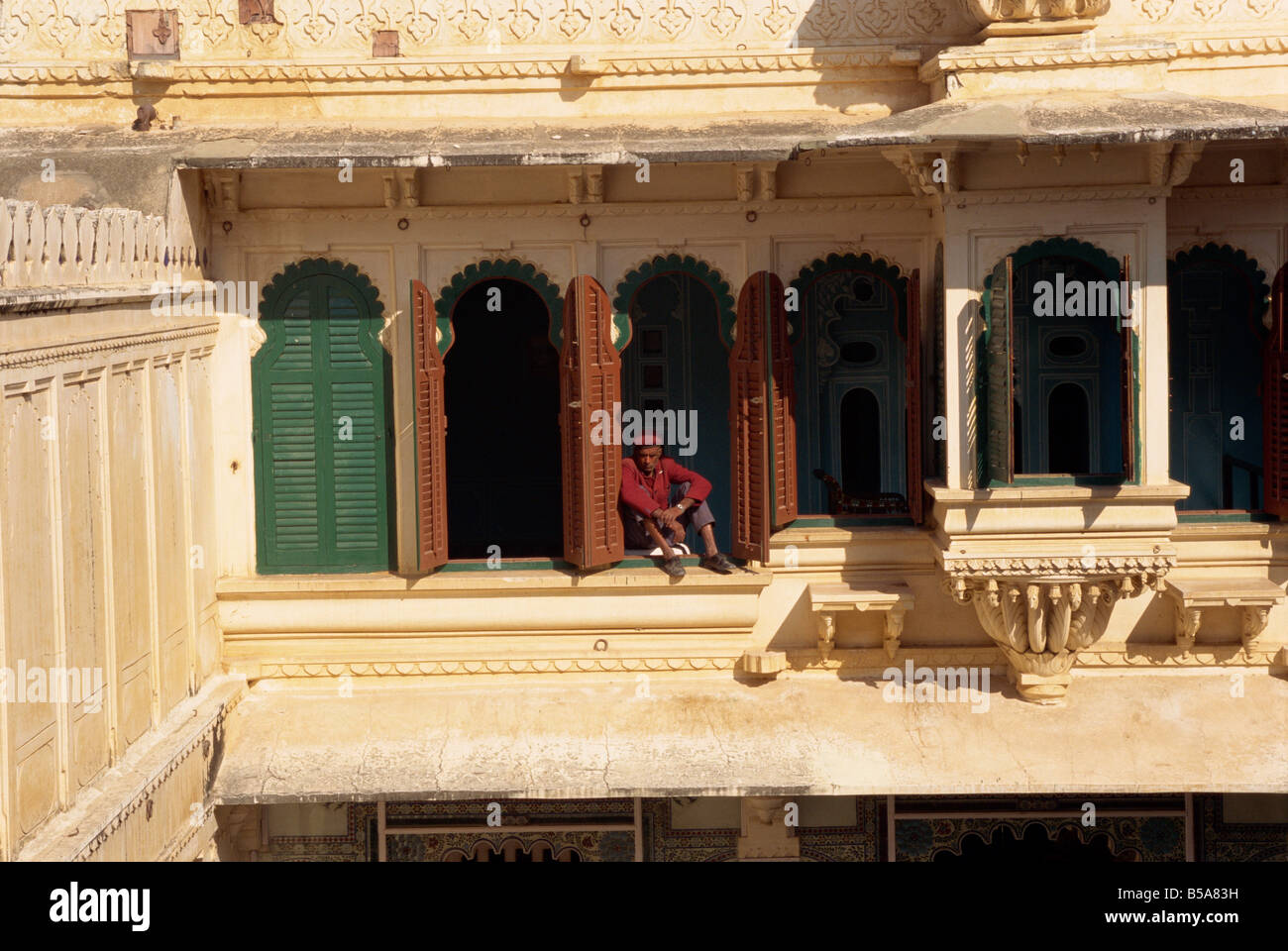 City Palace built in 1775 Udaipur Rajasthan state India Asia Stock Photo