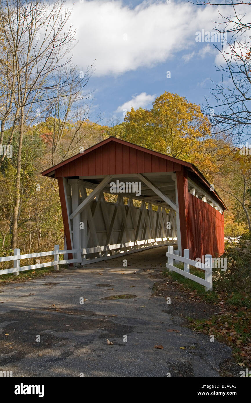 Peninsula Ohio The Everett Road covered bridge in Cuyahoga Valley