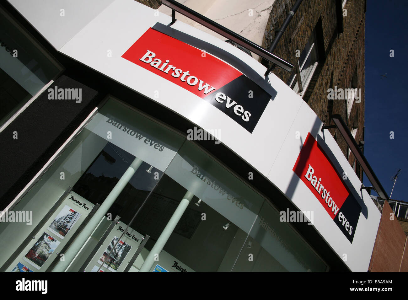 Branch of Bairstow Eves estate agents, London Stock Photo Alamy