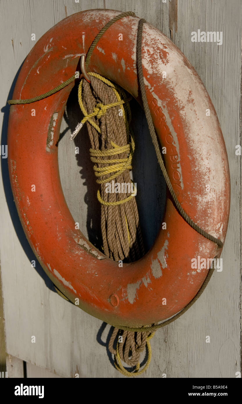Old life preserver hi-res stock photography and images - Alamy