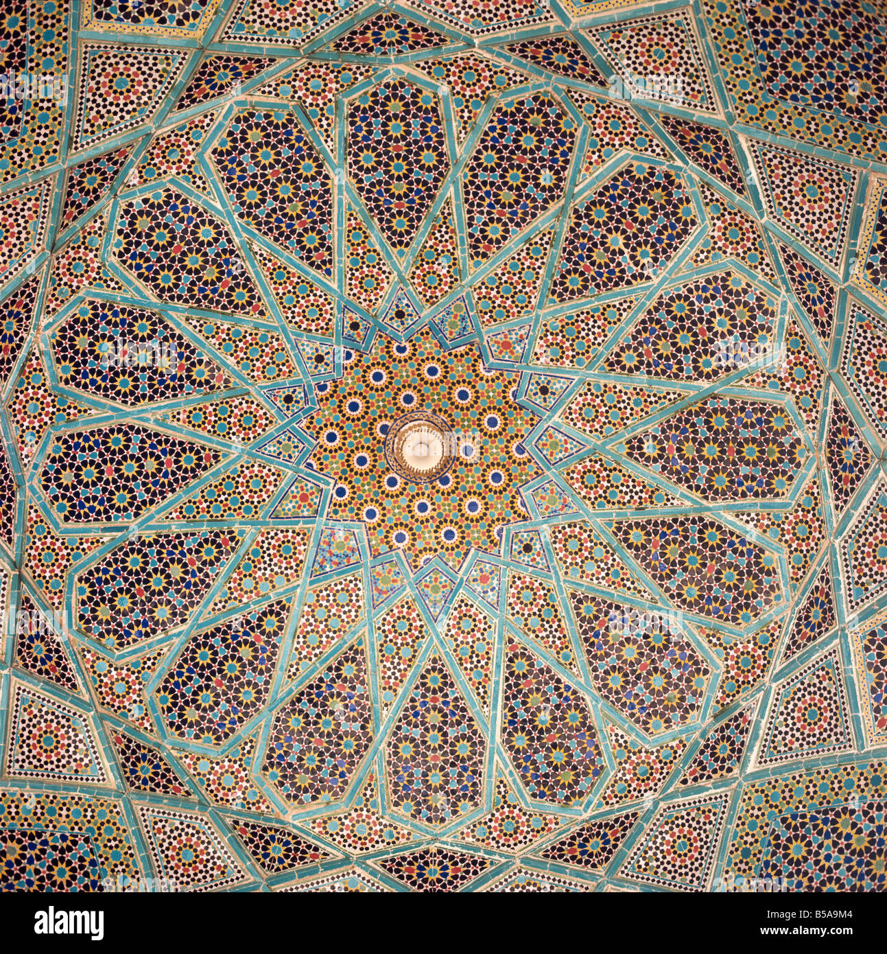 Detail of interior of the tomb of the Persian poet Hafiz Shiraz Iran Middle East Stock Photo