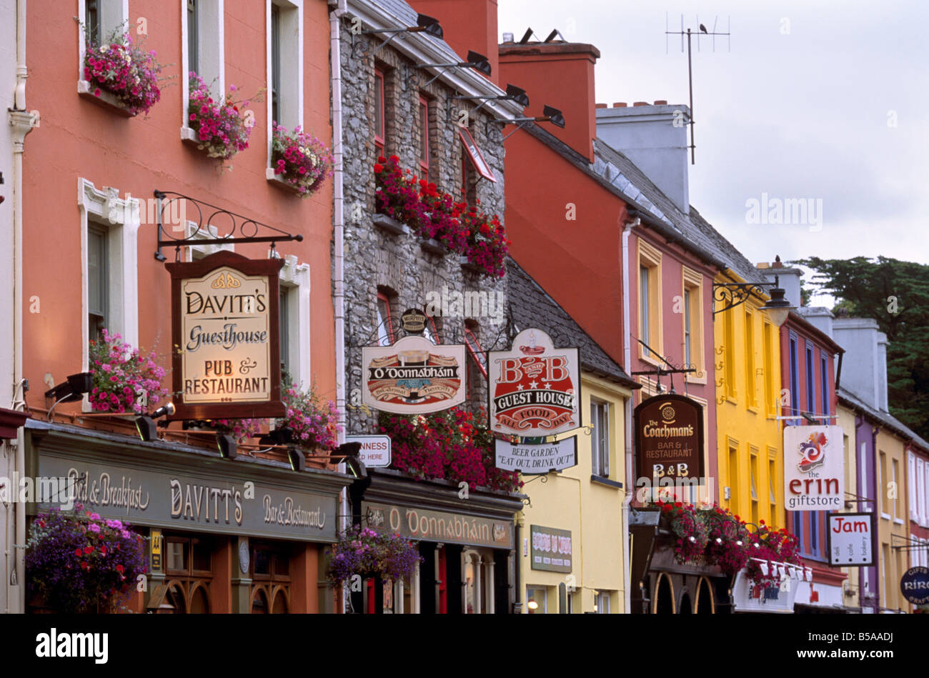 Street of Kenmare, Kenmare, County Kerry, Munster, Republic of Stock
