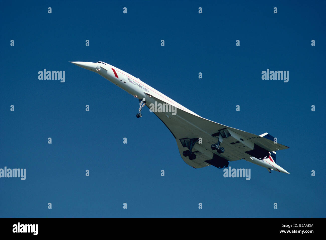 Concorde in flight I Griffiths Stock Photo