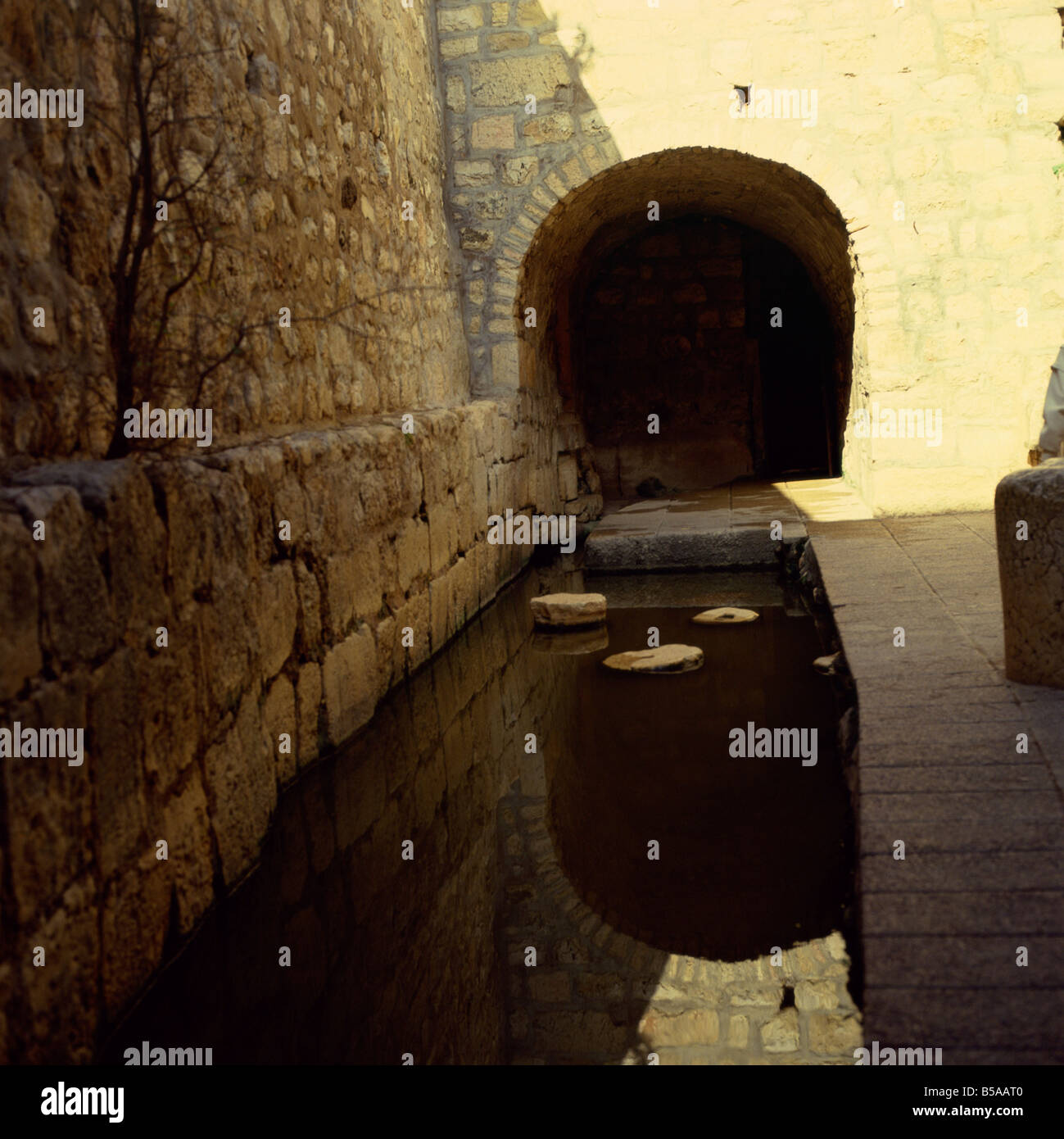 Pool of Shiloh Hezekiah s tunnel Jerusalem Israel Middle East Stock