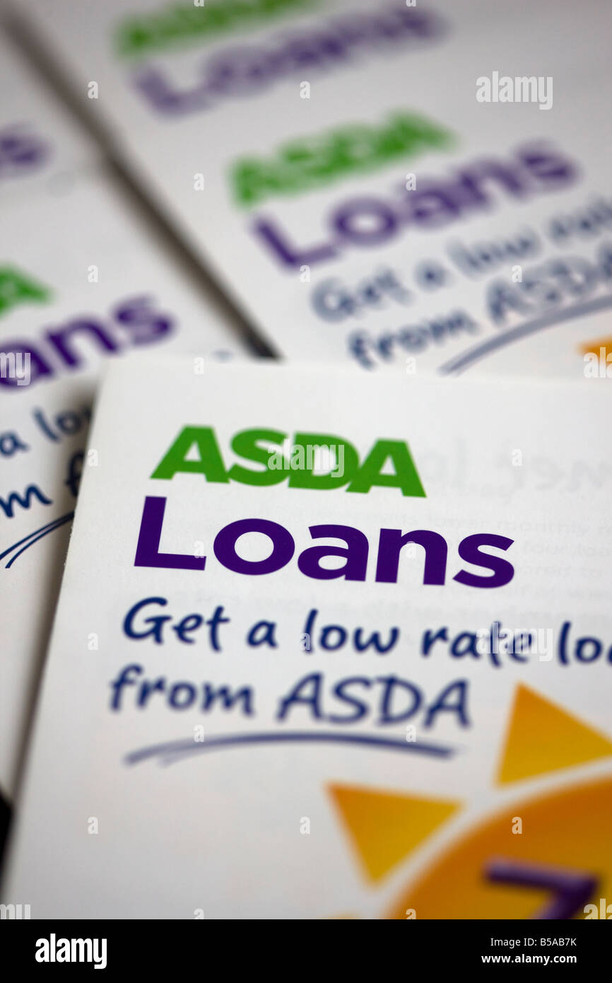 Asda Loan Leaflets Stock Photo Alamy