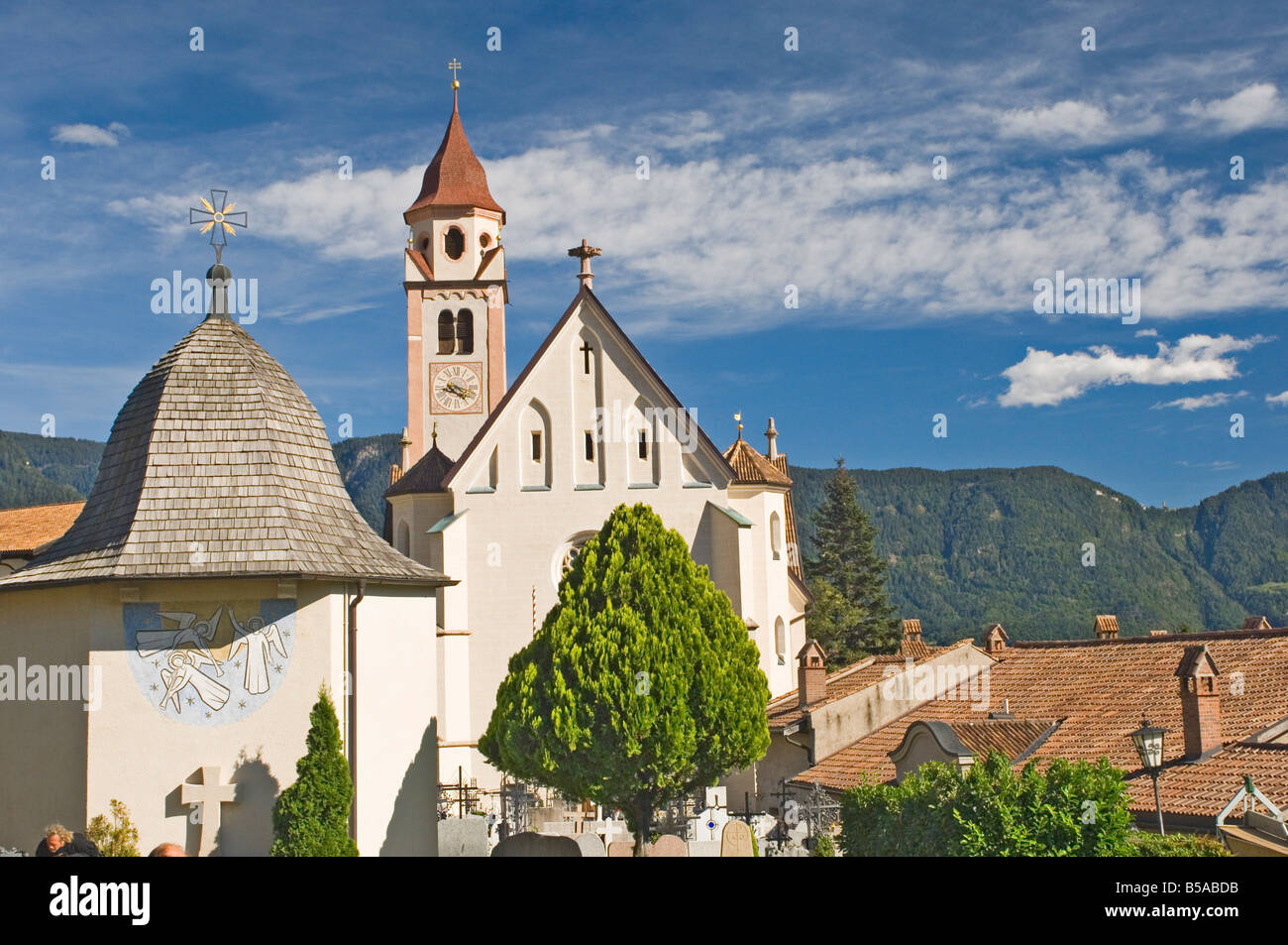 St. Peters church, Dorf Tyrol, Merano, Sud Tyrol, Western Dolomites, Italy, Europe Stock Photo