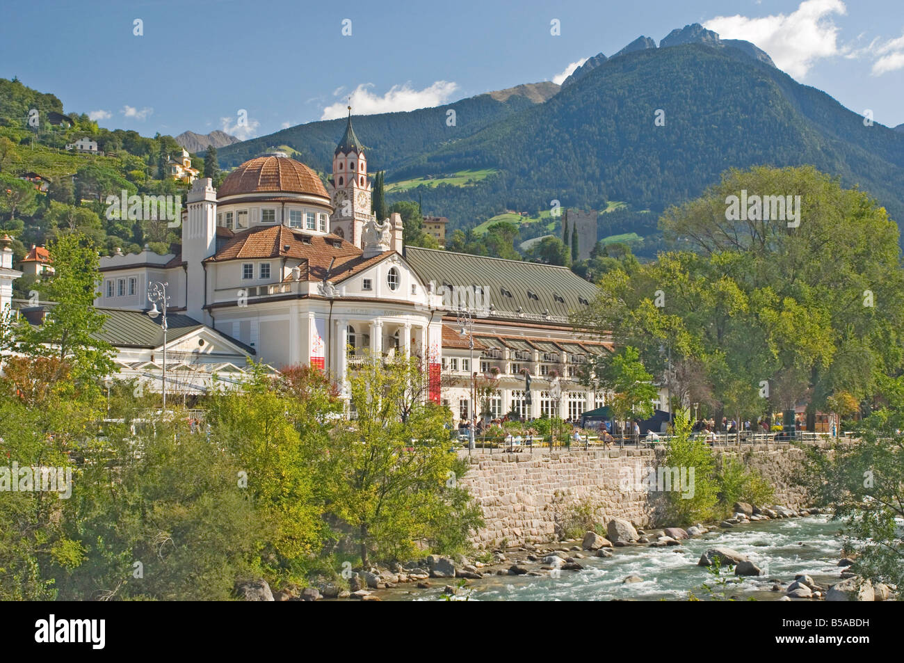 Civic centre and concert venue, Merano, Sud Tyrol, Western Dolomites, Italy, Europe Stock Photo
