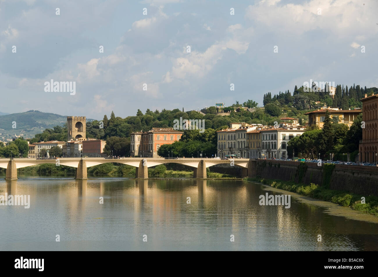 Arno River, Florence (Firenze), Tuscany, Italy, Europe Stock Photo