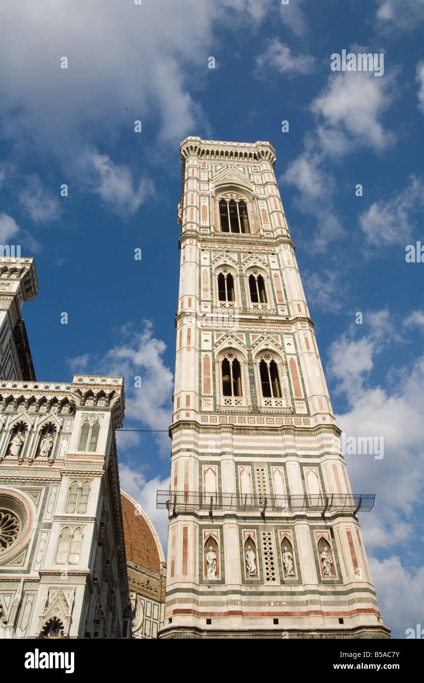Duomo (Cathedral) and Campanile di Giotto, UNESCO World Heritage Site, Florence (Firenze), Tuscany, Italy, Europe Stock Photo