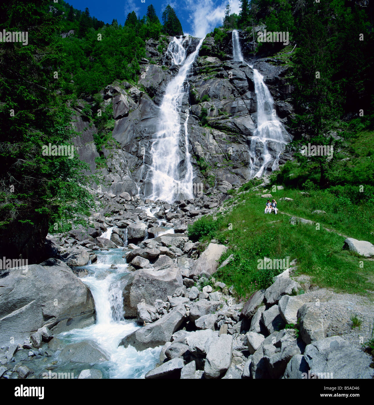 The Cascata Di Nardis In The Val Di Genova In The Brenta Massif In Stock Photo Alamy