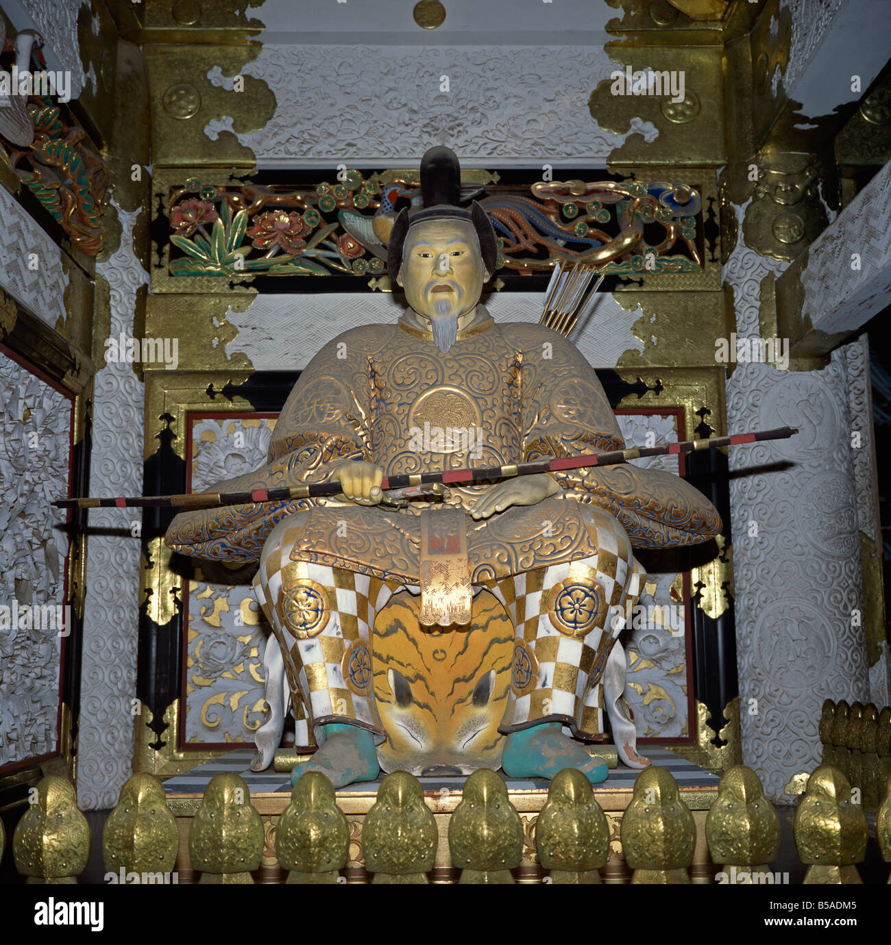 Zuijin guardian, Heian era, Yomai-mon Gate, Tosho-gu Shrine, Nikko, Honshu, Japan Stock Photo