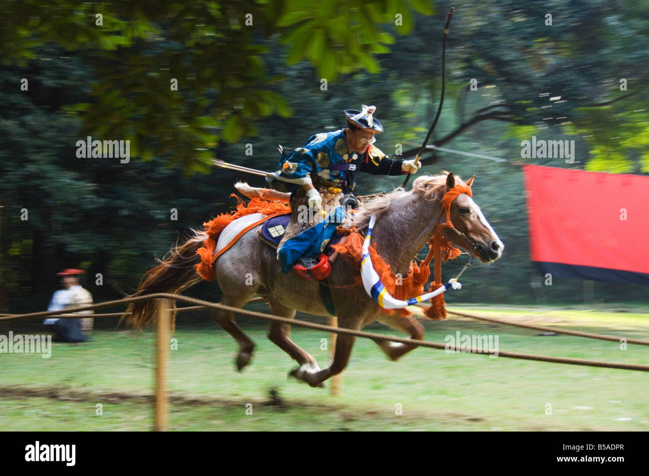 Horse Back Archery Competition Yabusame Harajuku District Tokyo Honshu Island Japan Asia Stock Photo