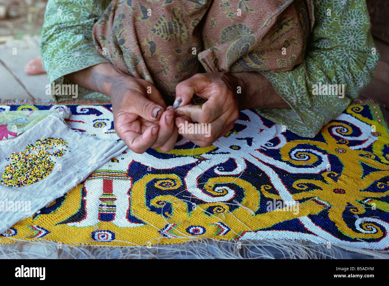 Kenyah beadwork, Kalimantan, Indonesia, Southeast Asia Stock Photo
