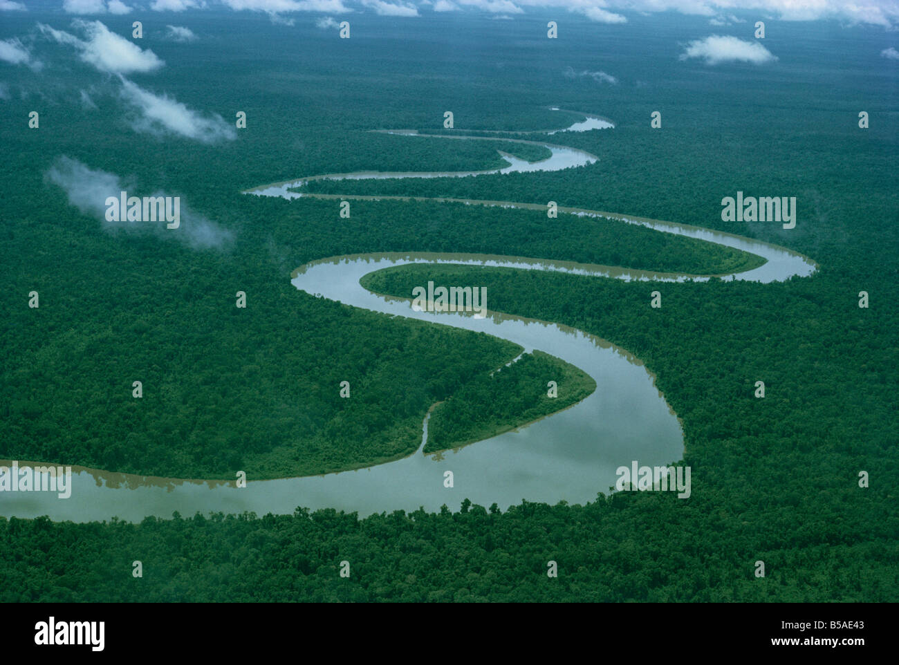 Meandering river, Irian Jaya, Indonesia, Southeast Asia Stock Photo