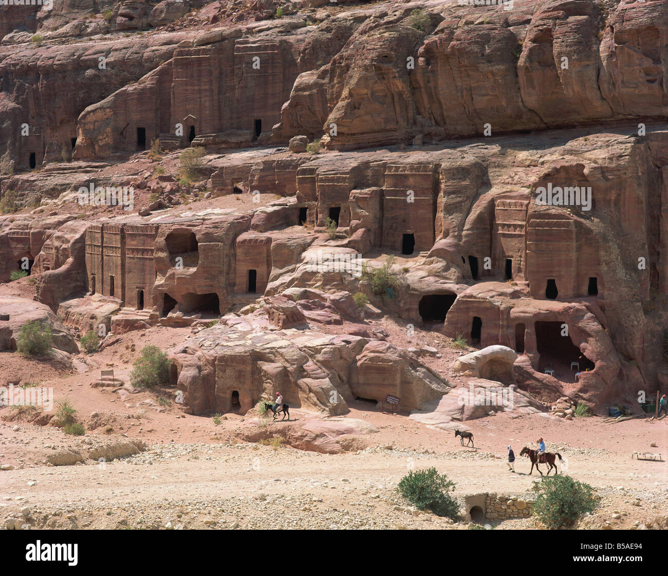 Petra UNESCO World Heritage Site Jordan Middle East Stock Photo
