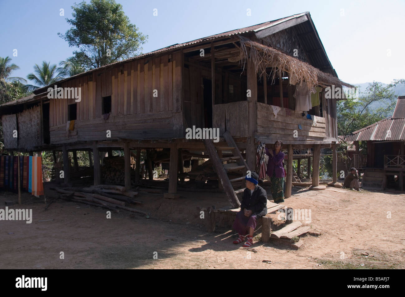 Had Tur, a Lao Lua village, near Pakbang, North Laos, Indochina, Southeast Asia Stock Photo
