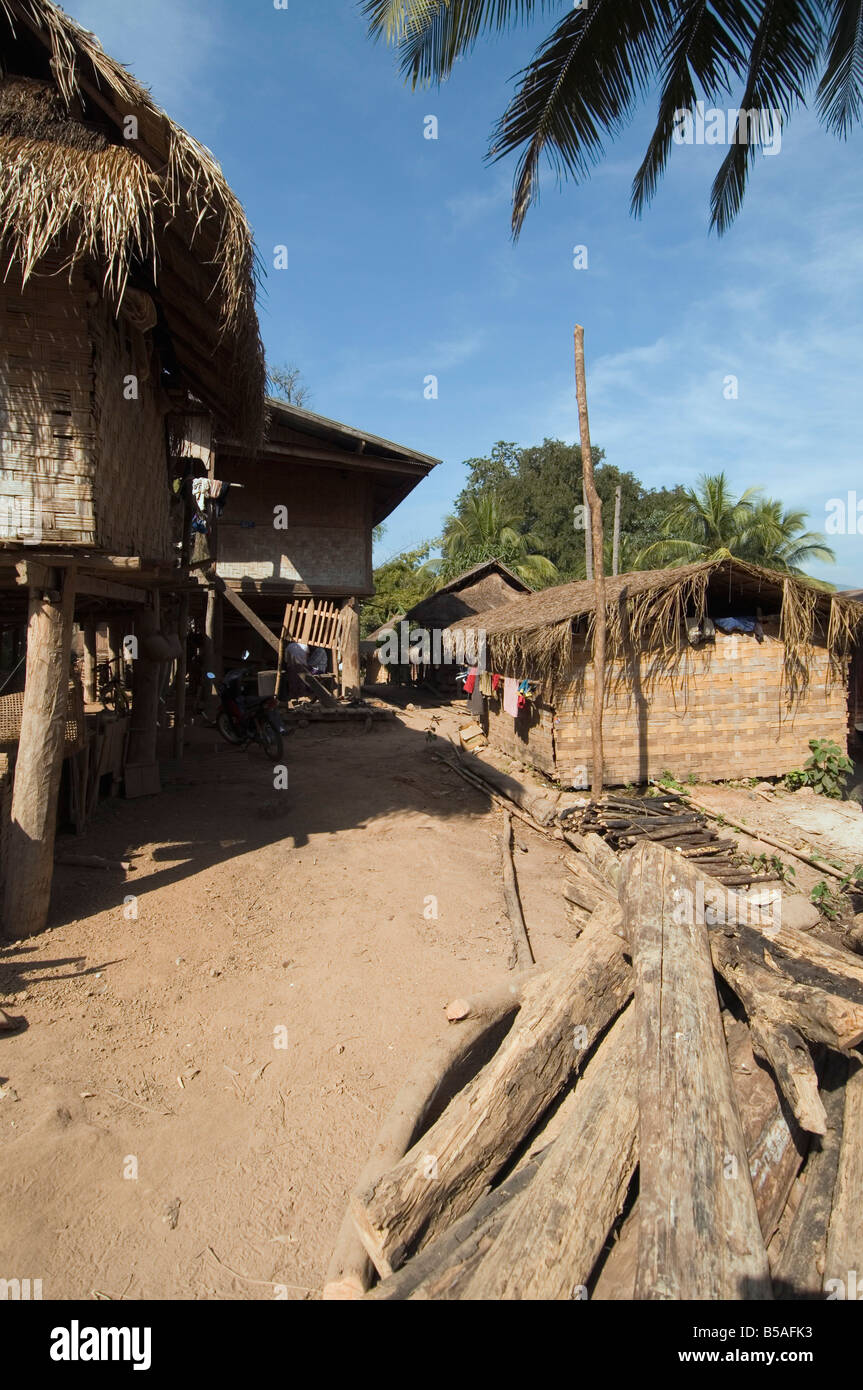 Gom Dturn, a Lao Luong Village in the Golden Triangle area of Laos, Indochina, Southeast Asia Stock Photo