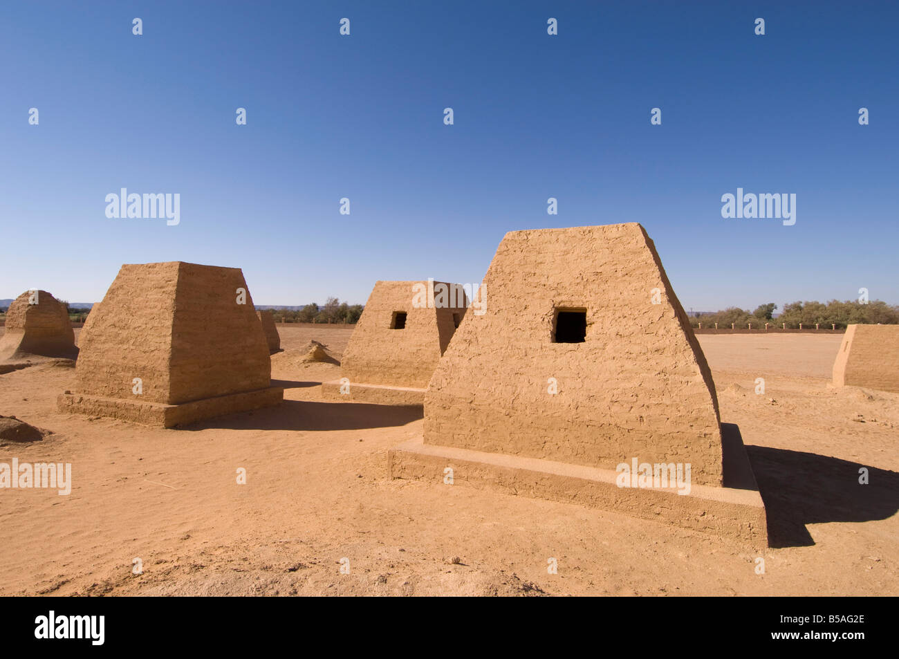 The Tombs of Garamantes, Jarma (Germa), Fezzan, Libya, North Africa, Africa Stock Photo