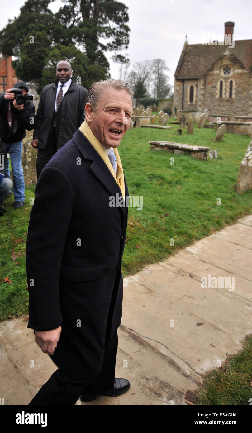 Wedding of Billie Piper and fellow actor Laurence Fox at the Church of St Mary s in Easebourne West Sussex Edward Fox arriving at the St Mary s church Stock Photo