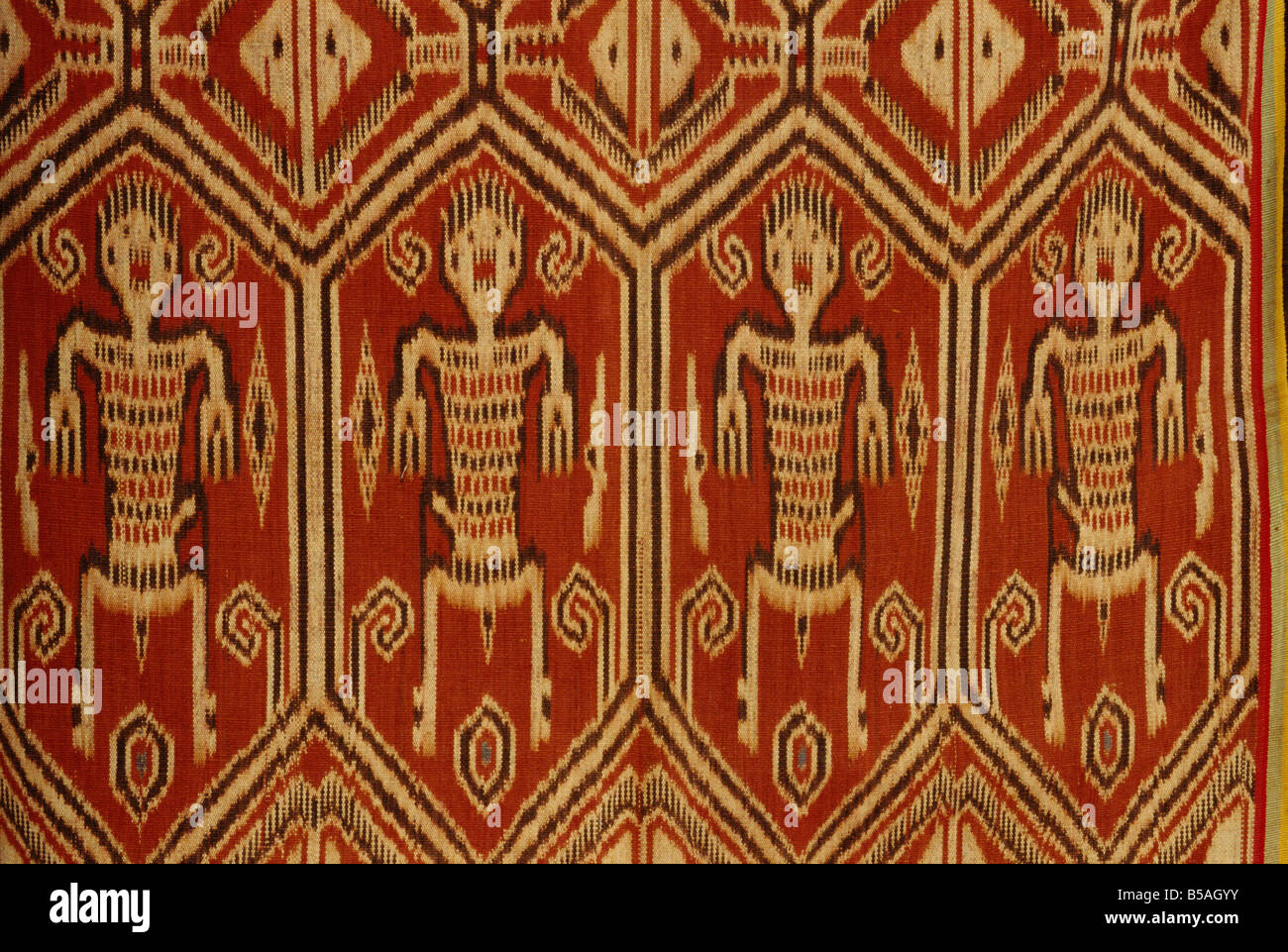 Iban ikat textile Kuching Sarawak Malaysia Southeast Asia Asia Stock Photo