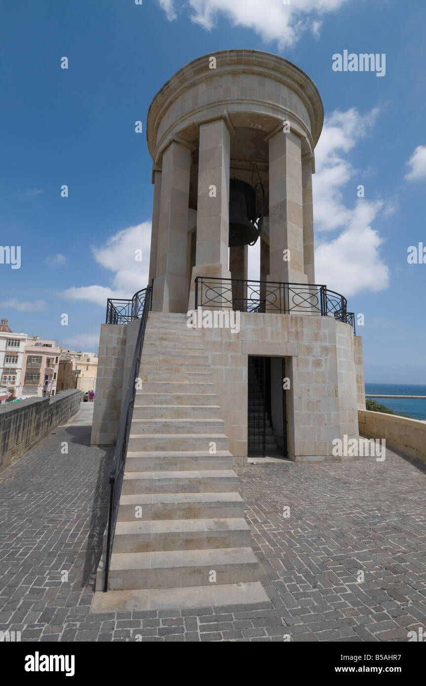 Bell tower near Fort St. Elmo, Valletta, Malta, Europe Stock Photo