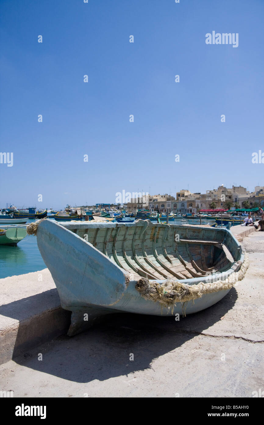 Traditional coloured boats, Marsaxlokk, Malta, Europe Stock Photo - Alamy