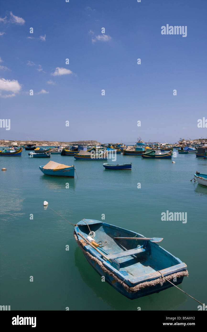 Traditional coloured boats, Marsaxlokk, Malta, Europe Stock Photo - Alamy