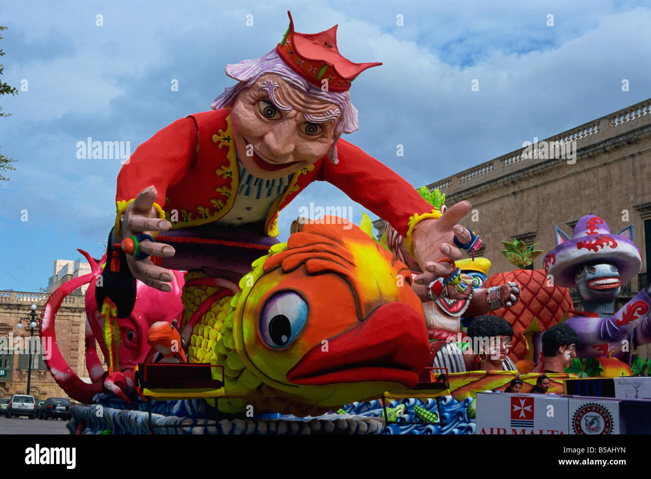 Carnival floats, Valletta, Malta, Europe Stock Photo Alamy
