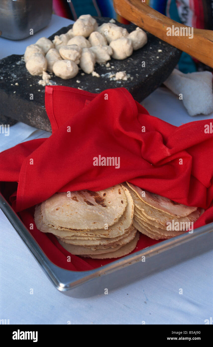Tortillas in a tray in Mexico M Garrett Stock Photo Alamy