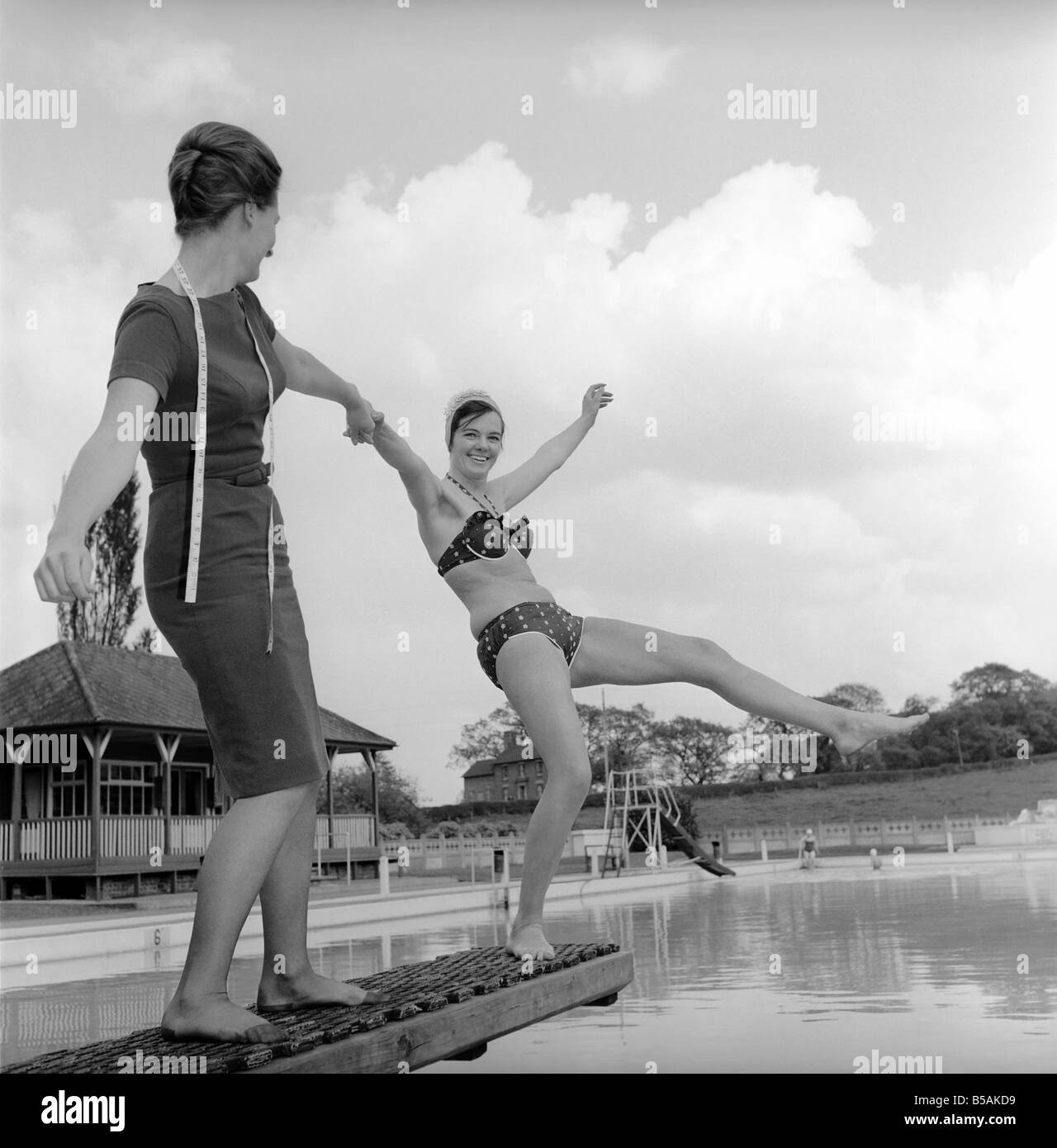 Judy Roberts who has an unusual job she is a swimming costume tester
