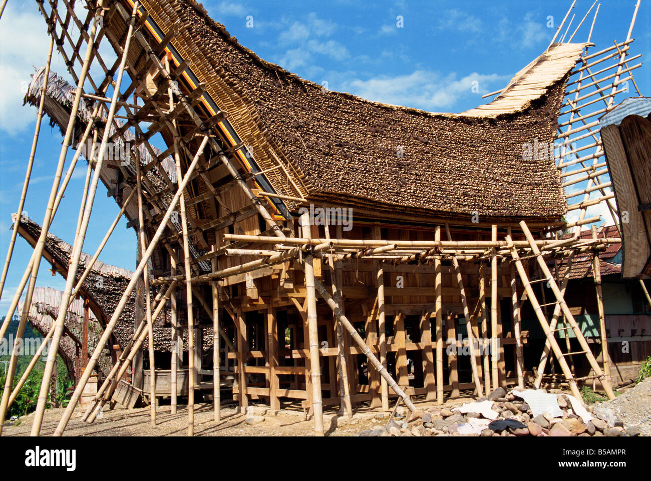  Traditional Toraja house under construction Toraja area 