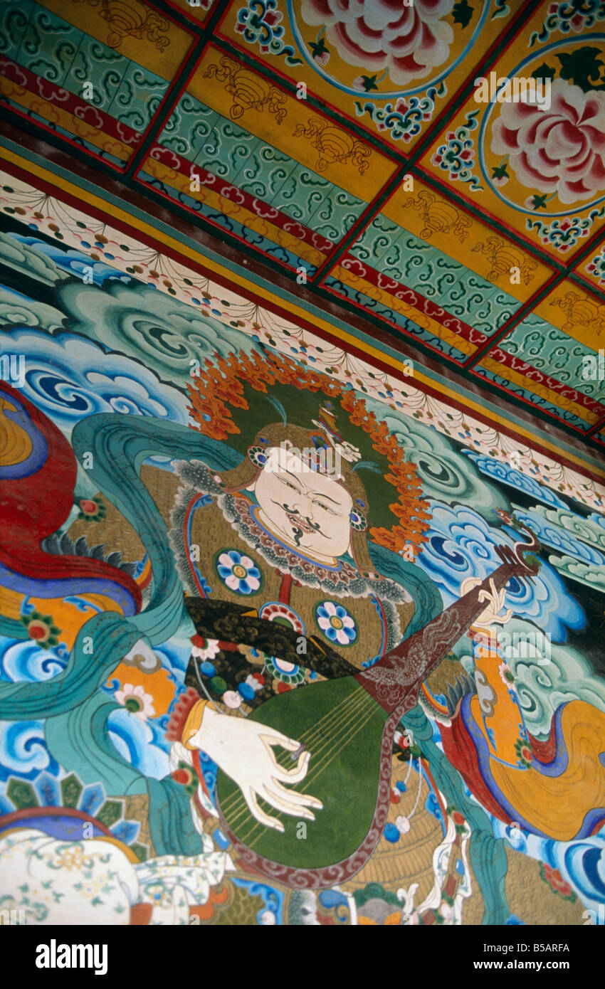 Dongzhulin Monastery Interior Tibetan Buddhist Style Wall Painting 