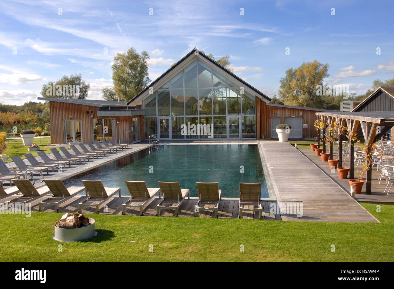 THE SPA WITH AN OUTDOOR SWIMMING POOL AT THE LOWER MILL ESTATE NEAR