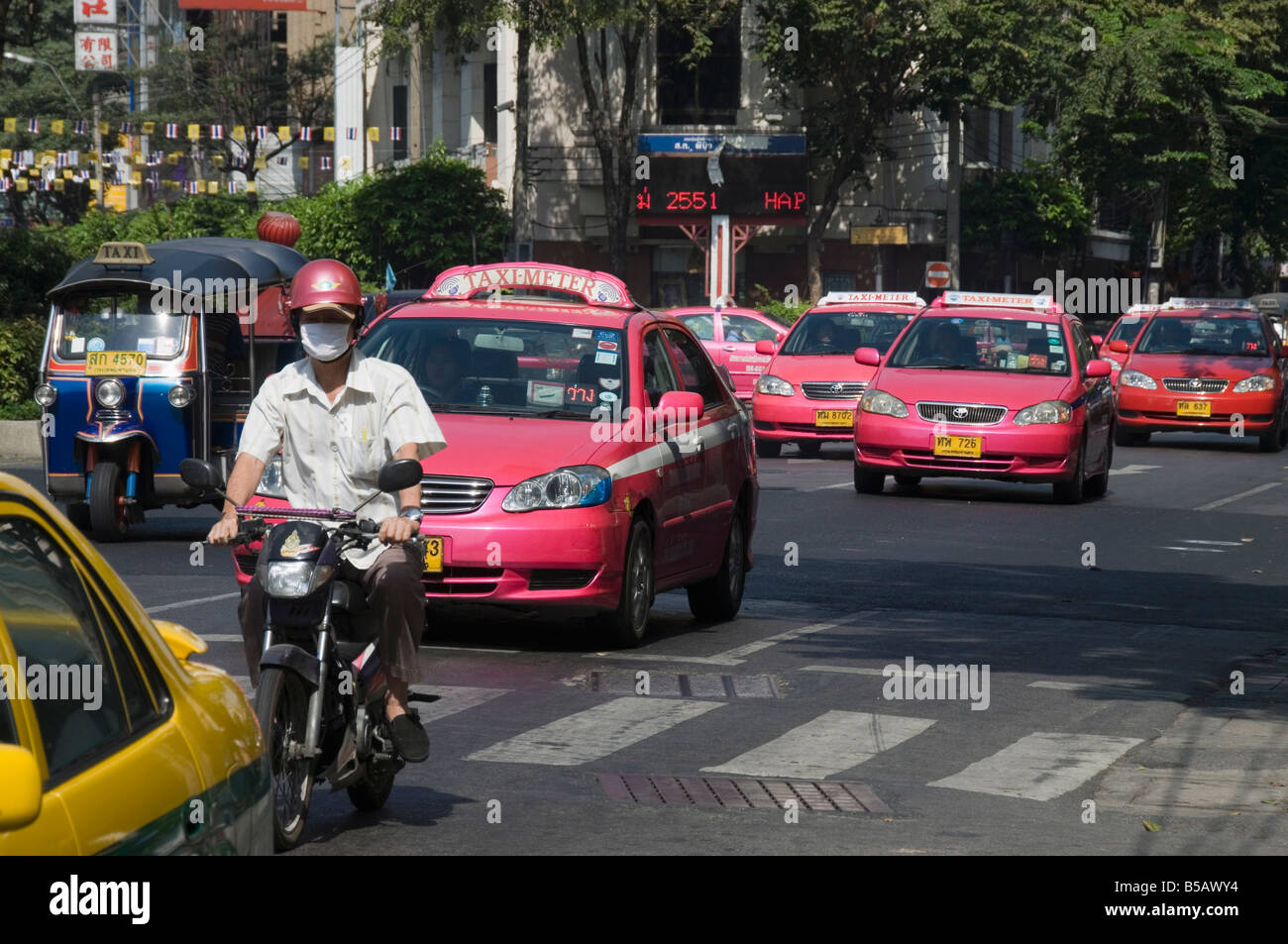 Taxis, Bangkok, Thailand, Southeast Asia Stock Photo
