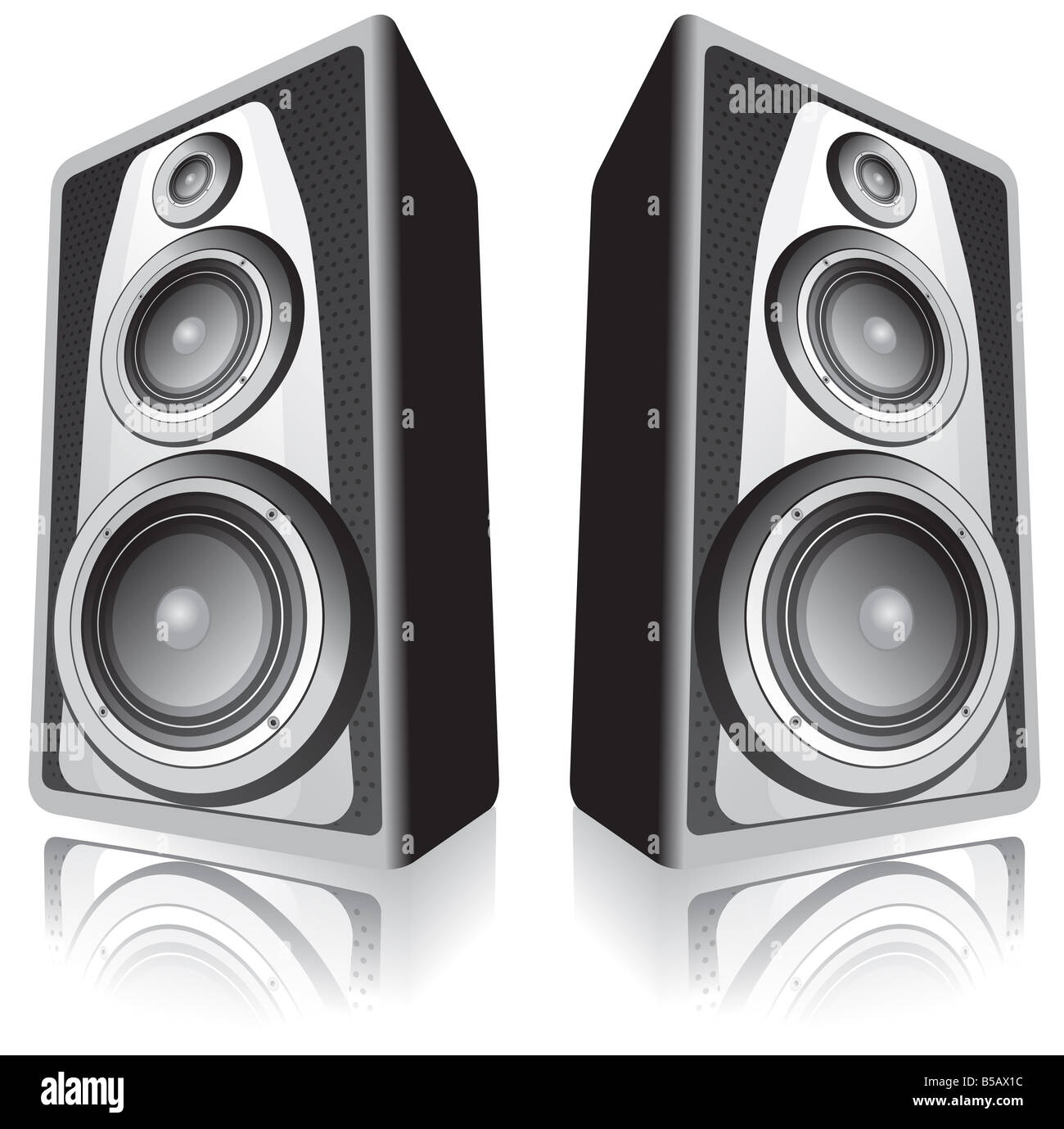 Speakers on white background Stock Photo - Alamy