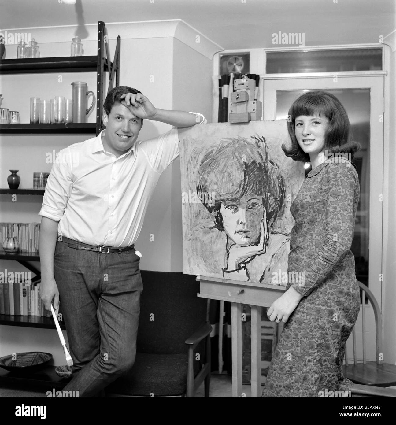 ZCars actor Colin Welland seen here relaxing by painting. 1966 A969