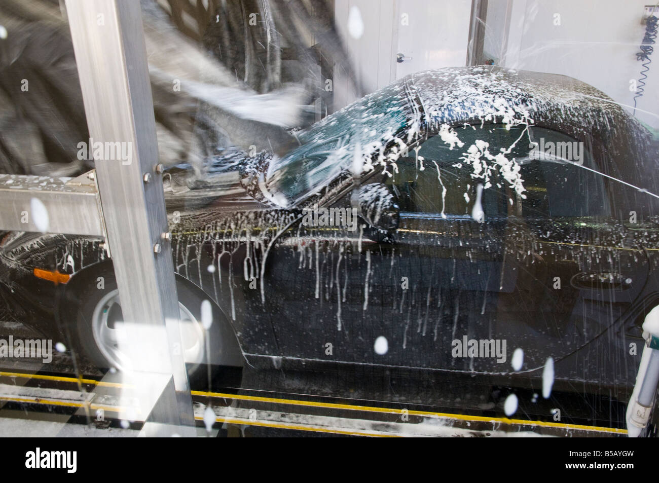 Porsche Boxster in Car Wash Stock Photo Alamy