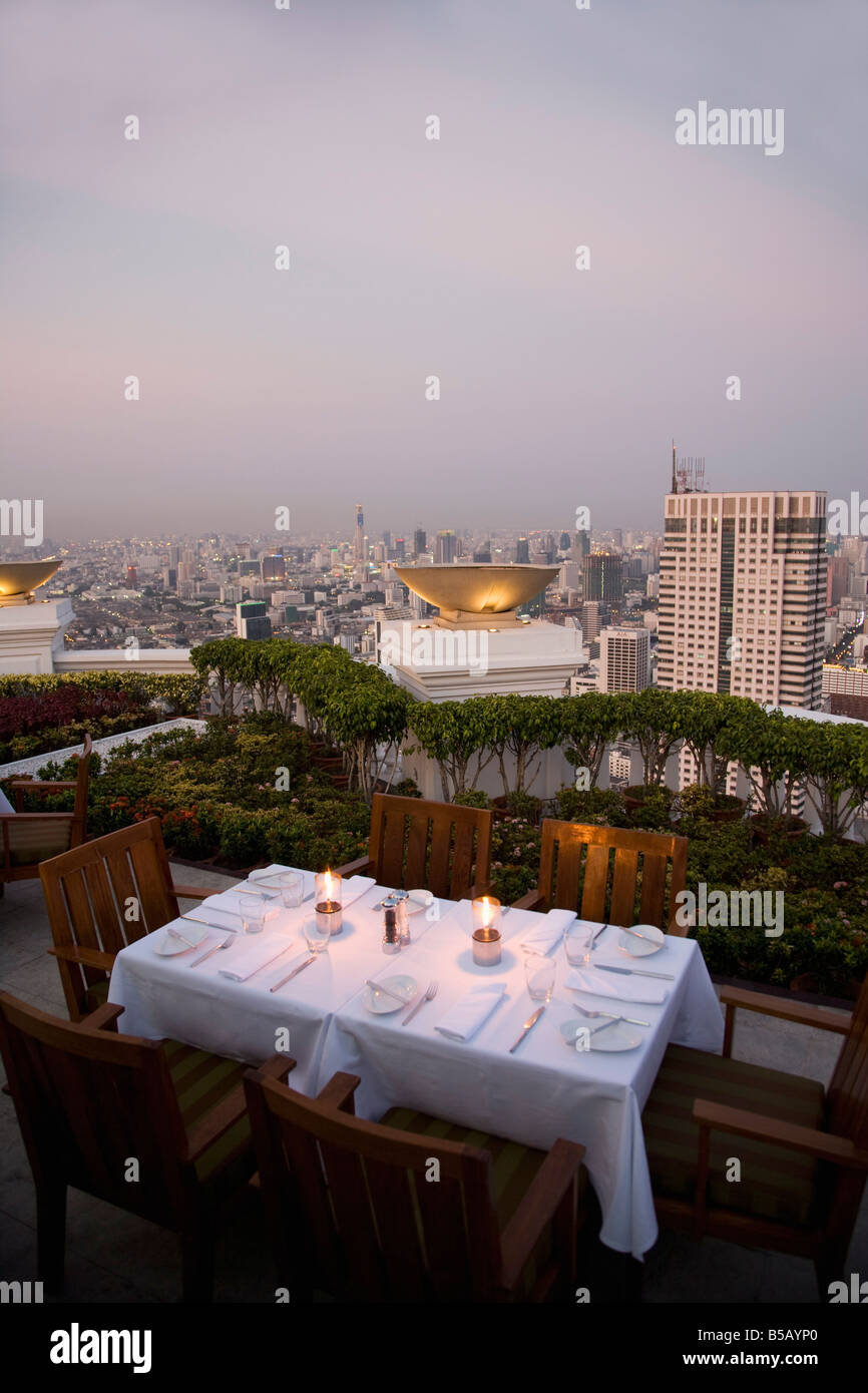 The Sirocco Bar and Restaurant, State Tower, Silom District, Bangkok, Thailand, Southeast Asia Stock Photo