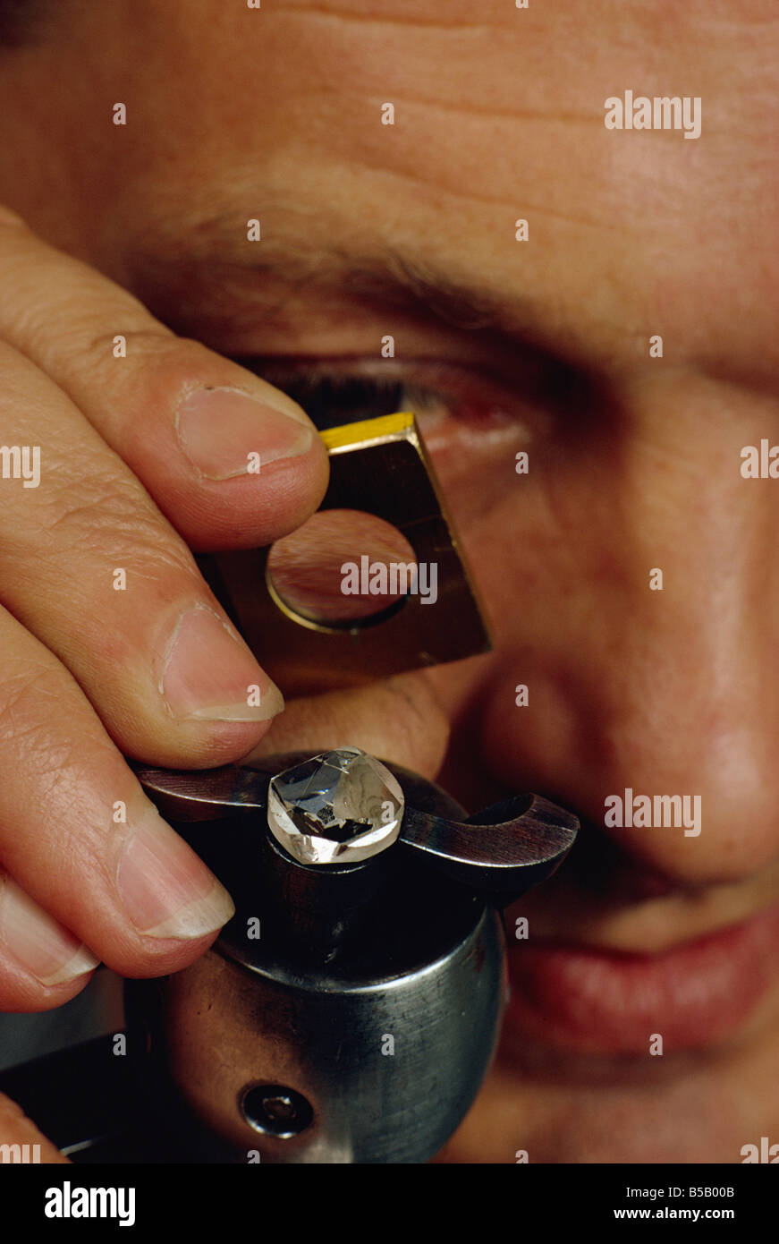 Close-up of a diamond cutter in Amsterdam, Netherlands, Holland Stock ...