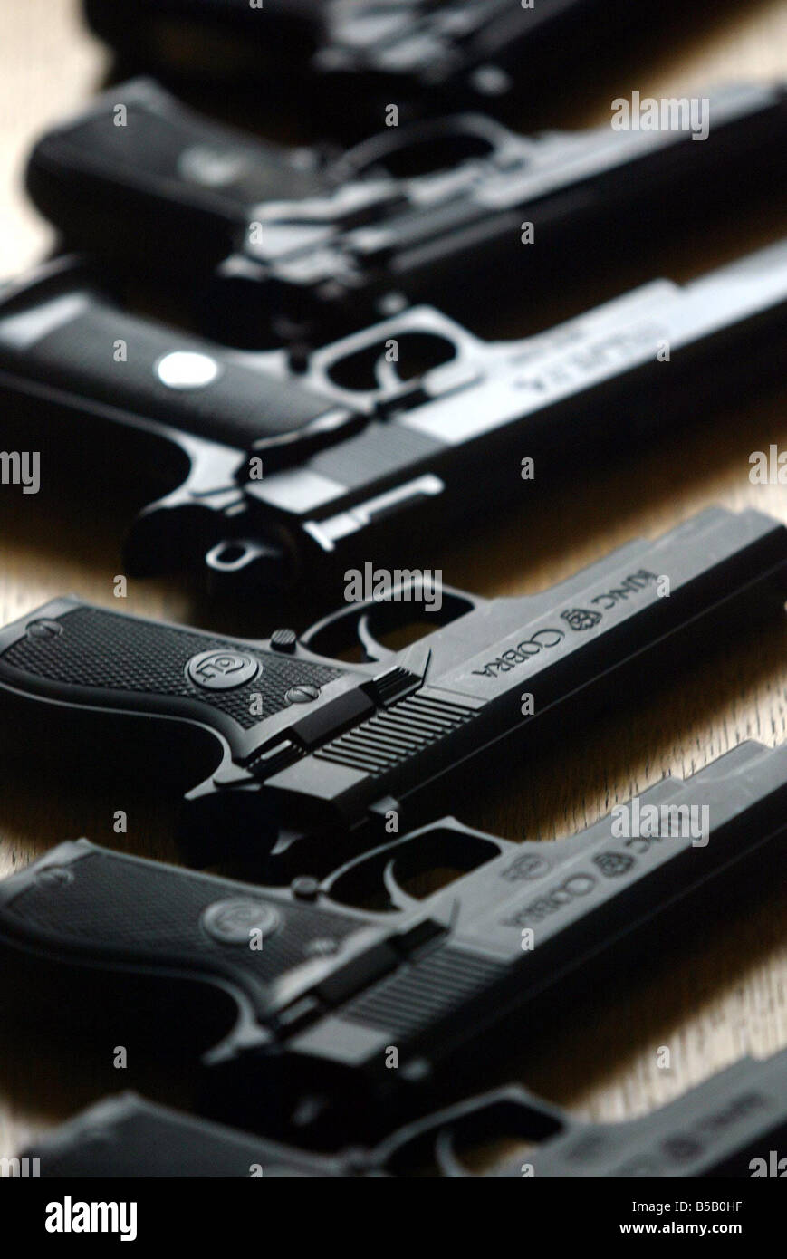 The plastic ball bearing guns which look like the real thing Stock