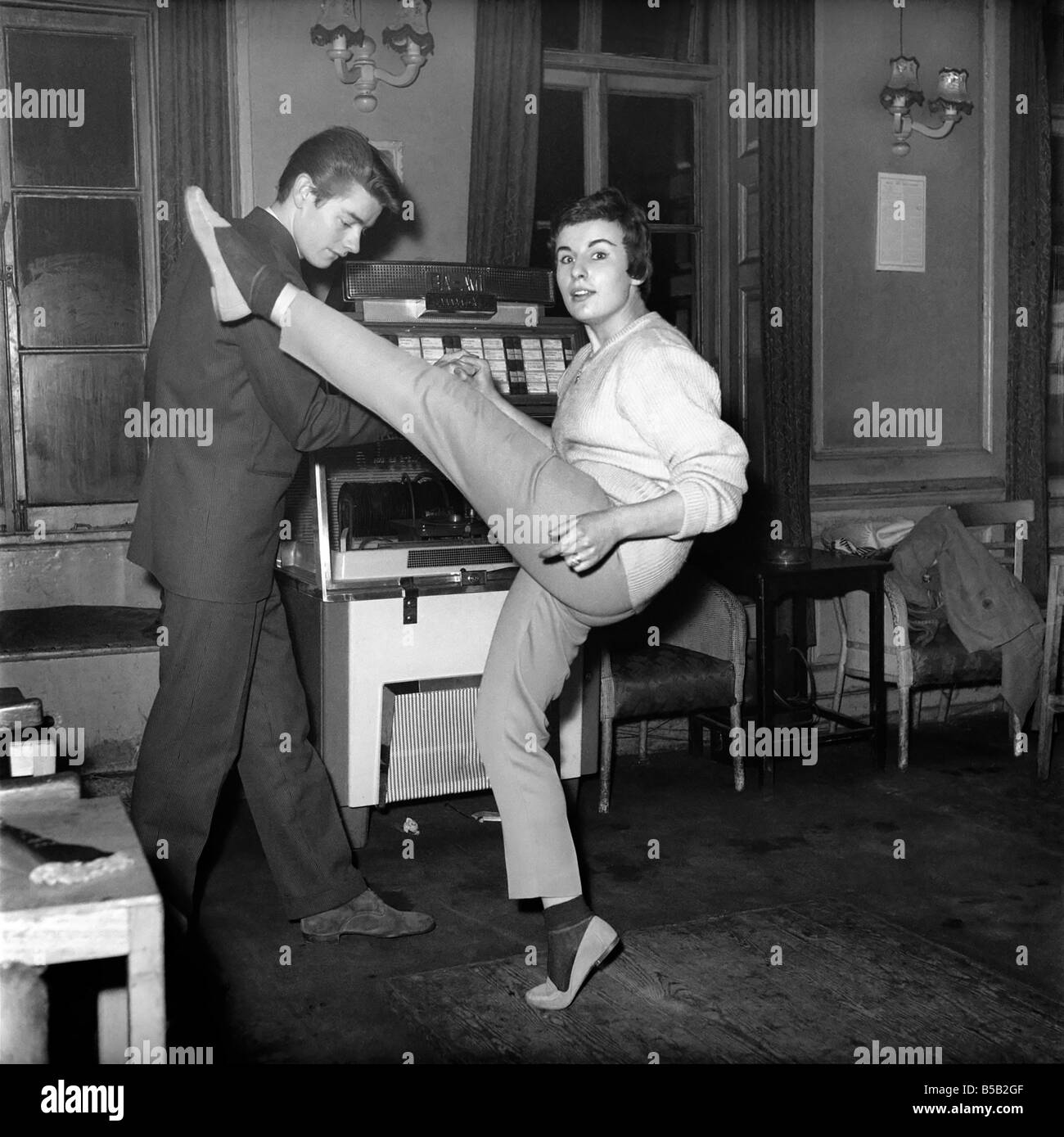 Juke box dancing Black and White Stock Photos & Images - Alamy