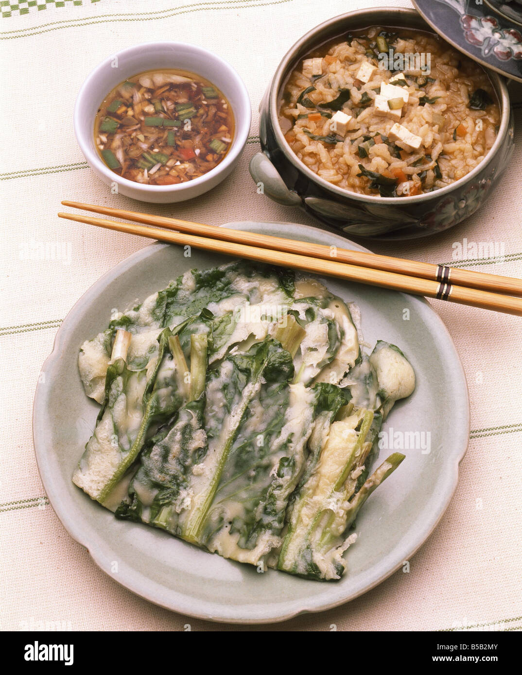 Korean Panfried Food Stock Photo