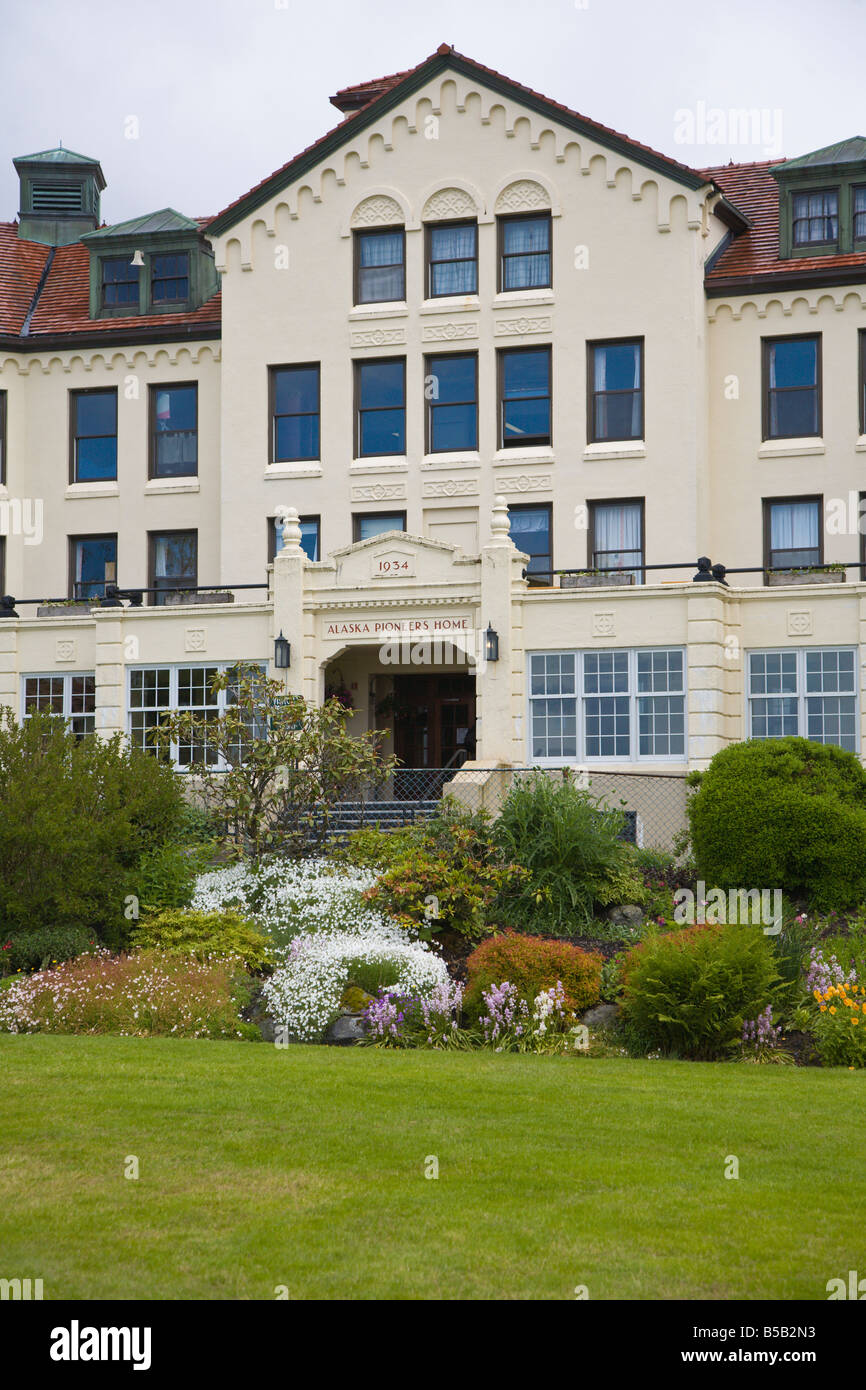 Alaska Pioneers Home, an assisted living facility in Sitka, Alaska is listed in the National Register of Historic Places Stock Photo
